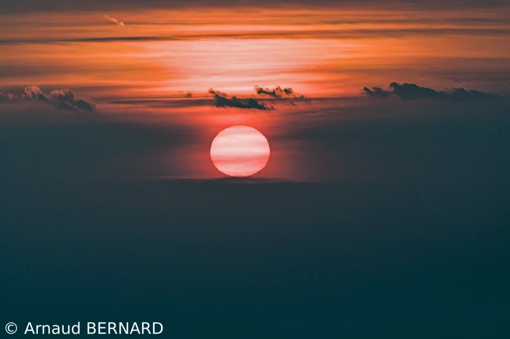 Beau couché de soleil