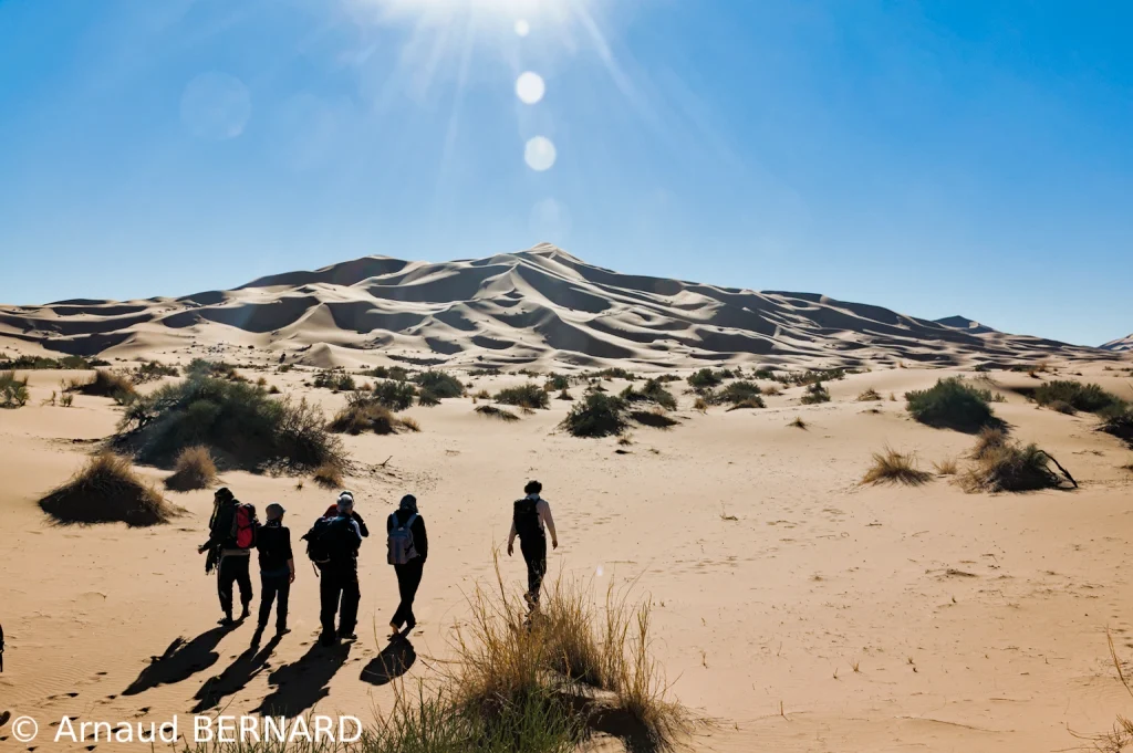 Randonneurs dans l'Erg Chebbi